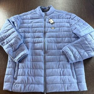 Jonnie O Woodrow FZ Laguna Blue Quilted Jacket Sz L New With Tags